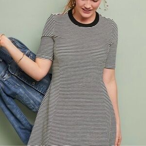 Anthropologie Dolan Bournemouth Striped Short Sleeve Dress Size M